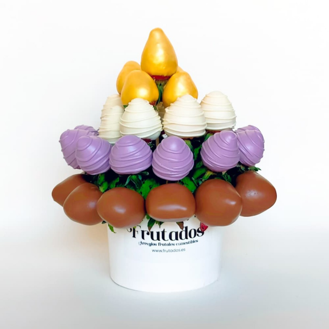 Bouquet Tentación- lila de fresas con chocolate