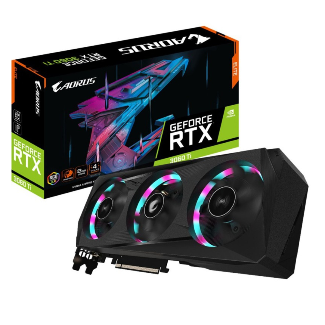 GeForce RTX 3060 Ti ELITE 8G NVIDIA 8 GB GDDR6 LHR Gigabyte AORUS