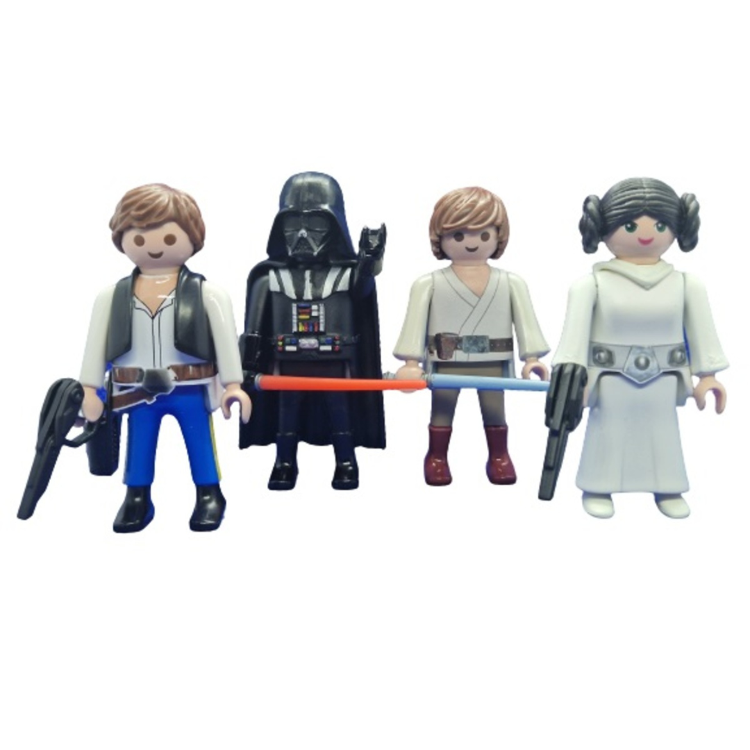 Playmobil Pack Starwars (Darth Vader, Princesa Leia, Han Solo, Luke Skywalker)