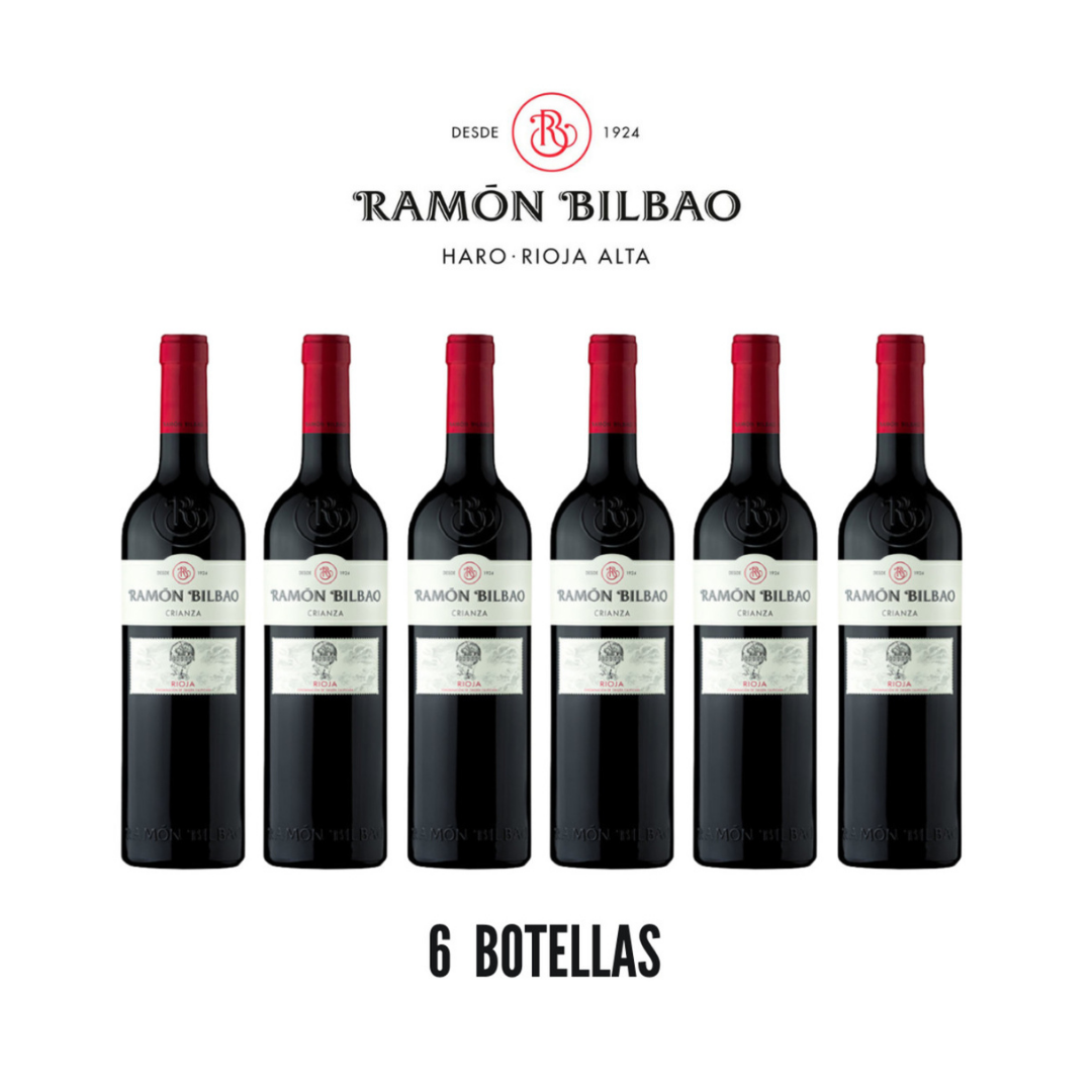 Caja 6 botellas Ramón Bilbao Crianza 75cl D.O. Rioja