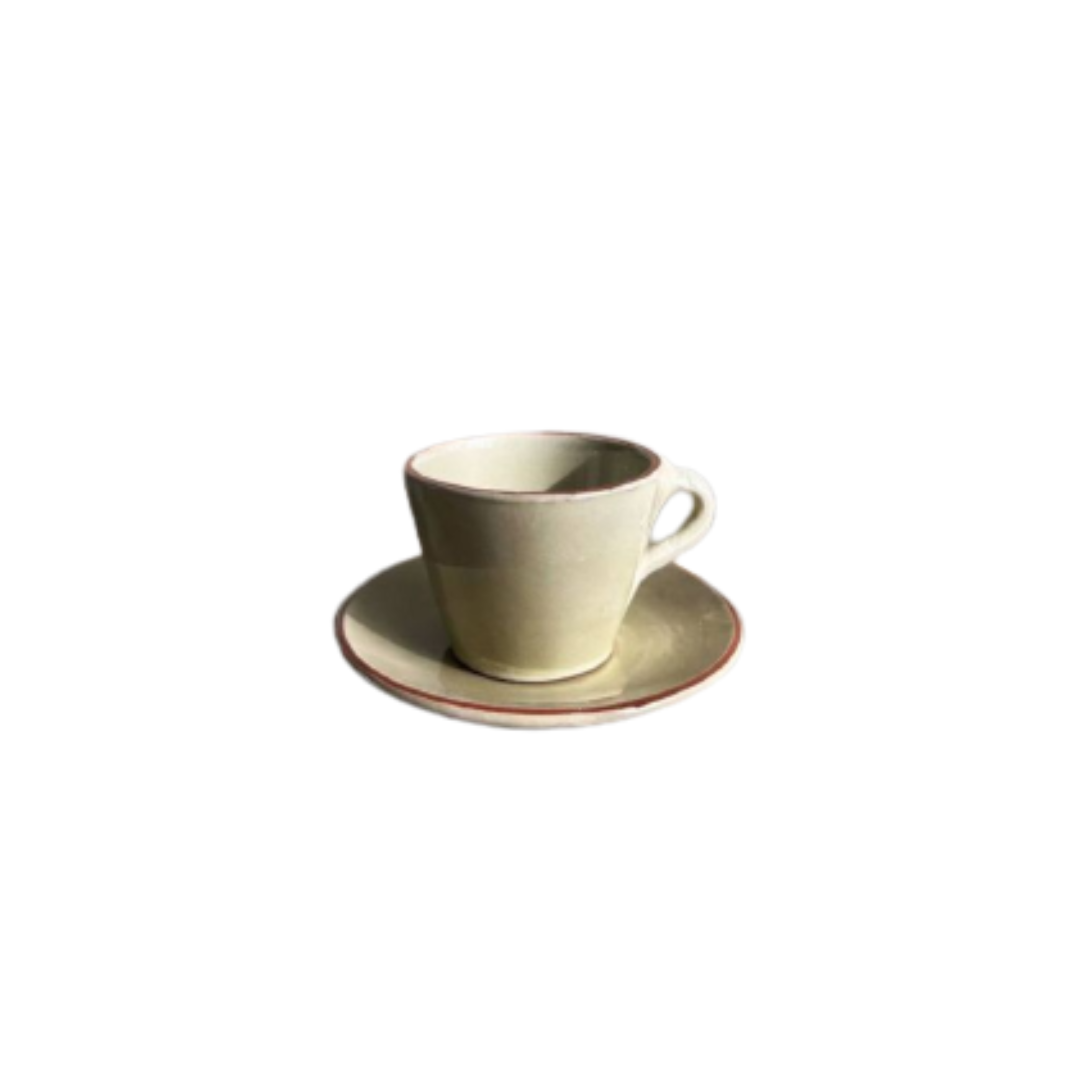 Set de 6 tacitas de café con asa cerámica