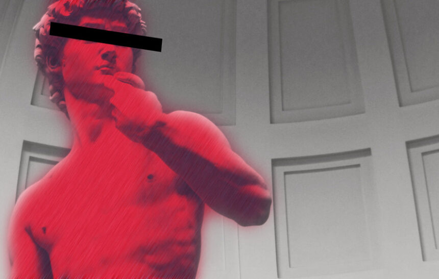 estatua Miguel angel moderna Estatua de Miguel Angel censurada