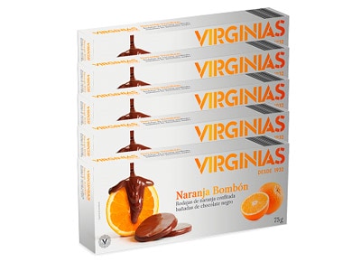 Naranja bombón chocolates virginias