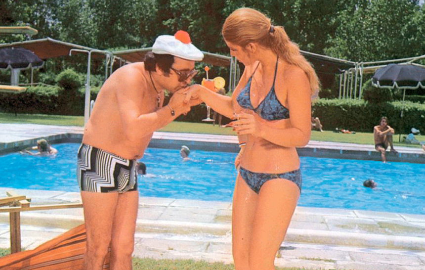 hombre-mujer-piscina hombre y mujer en la piscina