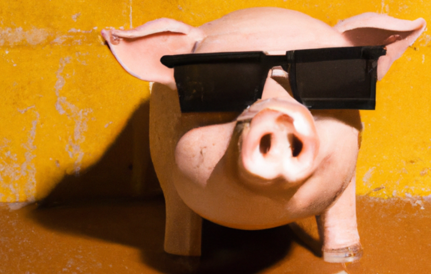 Diseño sin título (57) Cerdo con gafas de sol
