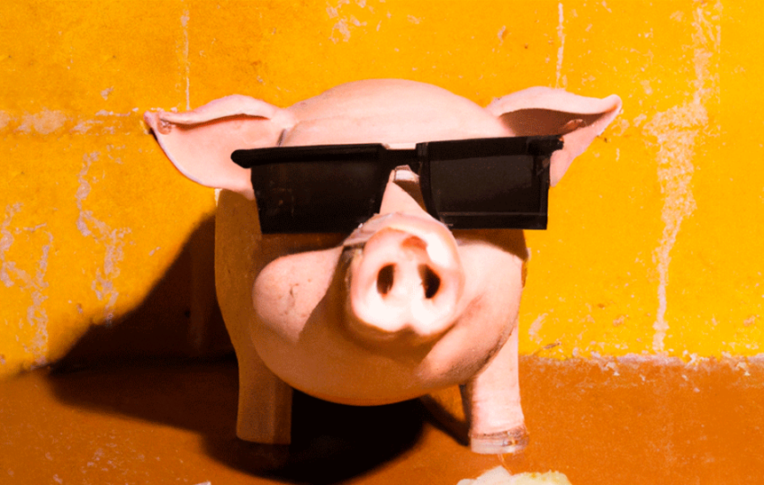cerdo-gafas Cerdo con gafas de sol