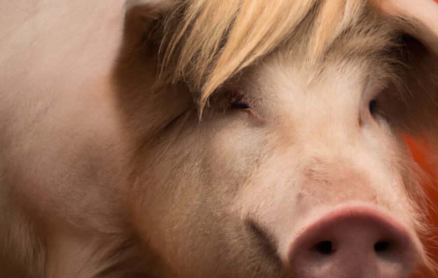 Cerdo con flequillo Cerdo con flequillo