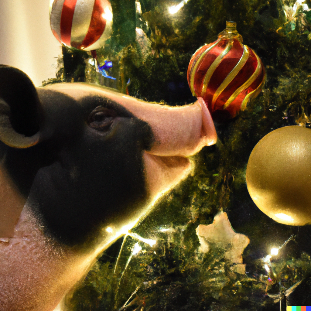 Decorar tu casa de navidad, pedazo de ser porcino