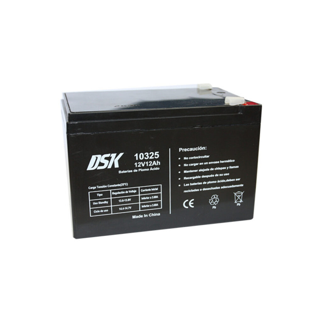 DSK bateria plomo ácido 12V 12AH negro