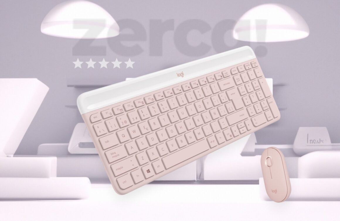 Logitech Mk470 Slim Combo Teclado Ratón Incluido RF Inalámbrico Qwerty Español rosa